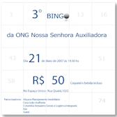 Bingo - ONG Nossa Senhora Auxiliadora